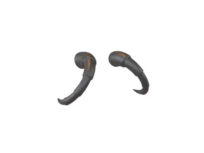 Demon Horn v3 003 Low-poly 3D model