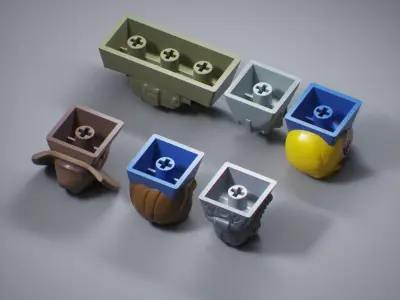 FALLOUT KEYCAPS SET 3D print model