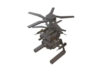 Cartoon Wepon Drone V2 002 Low-poly 3D model