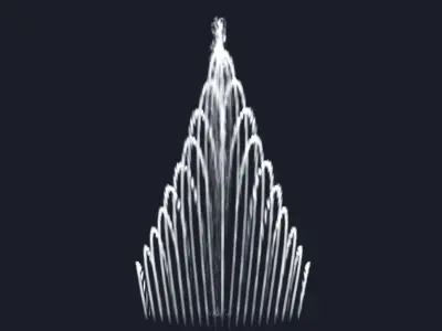 animated fountain 3D model