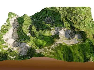 Irazu Volcano terrain 3d model 3D model