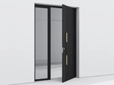 Aluminium door 107 3D model