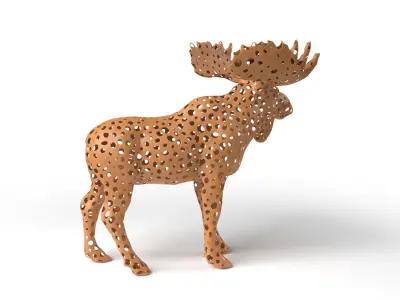 MooseII Voronoi Low-poly 3D model