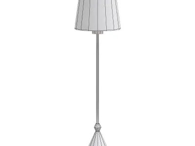 CONSOLE floor lamp with linen shade 3D model