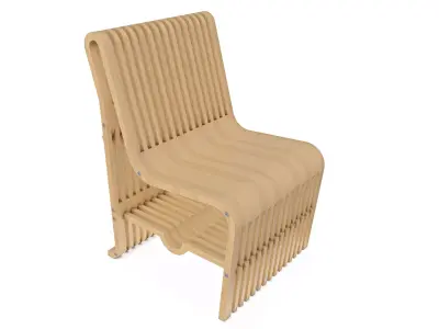 A chair made of sections 3D model