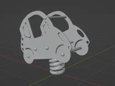 Seesaw for a Playground 3D model