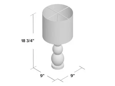 Bowers Glass Table Lamp 3D model