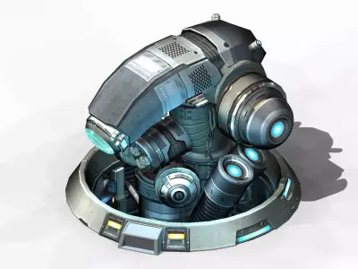 Spacecraft - Ground Objects 01 3D model