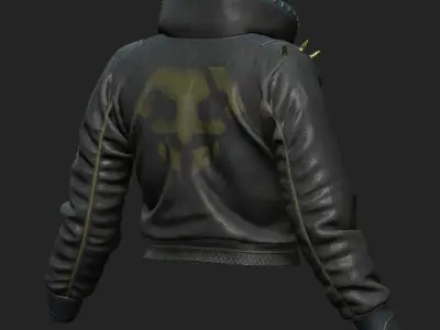 Bomber Jacket Female Sci-Fi 3D model