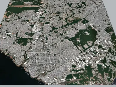 Cityscape Manaus Brazil 3D model