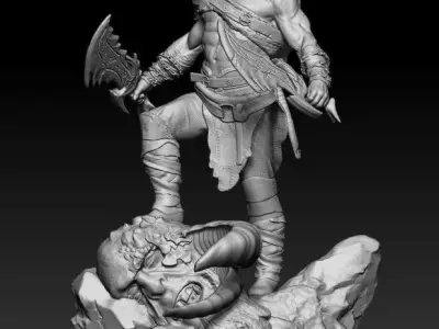 KRATOS FROM GOD OF WAR 2018 3D print model