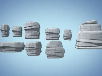 Stylized Cliff   3D model