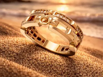 Architectural Geometric Ring 3D print model