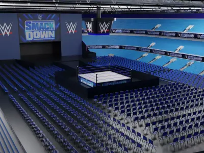 WWE SmackDown Arena Low-poly 3D model