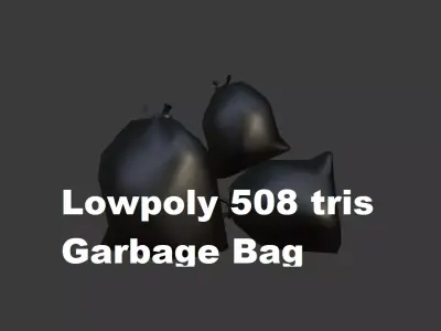 Lowpoly gameready Garbage bag V2 Free low-poly 3D model