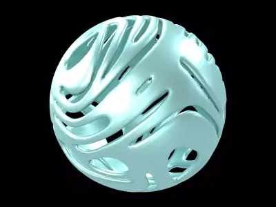 Abstract Sphere v14 004 Low-poly 3D model