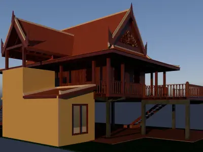 Wood House 3D model