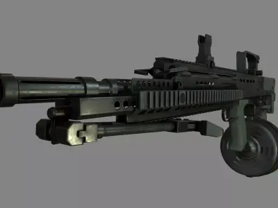L86 Light Machine Gun  Low-poly 3D model