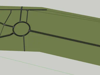 Jawahar Circle with Detailed Roadways - A Jaipur Masterpiece 3D model