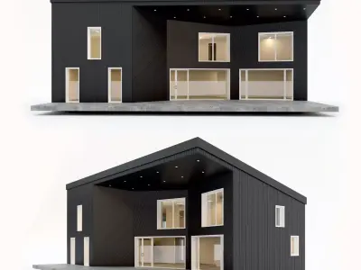 Villa house 7 Low-poly 3D model