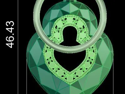 Facet pendant 3D print model