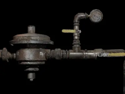 Gas Meter  Low-poly 3D model