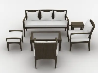 Dedon Panama Set 3D model