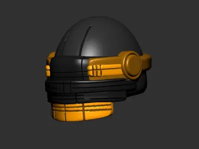 helmet high poly sculpt 3d printable ver 7 3D model 3D model