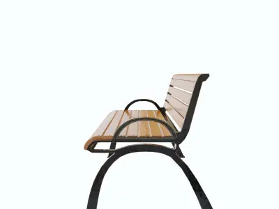 Street Bench V2 Low-poly 3D model