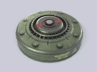 Sci fi land mine Low-poly 3D model