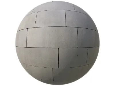 Concrete pavement seamless tile texture 3D model