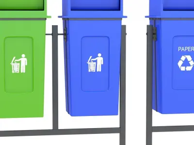 Trash Can Outdoor 04 3D model