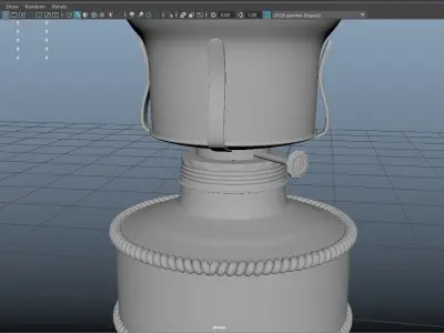 Traditional spirit lantern Low-poly 3D model