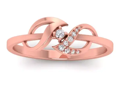 Solitaire Wedding Engagement Women Light Weight Rings 3D print model shop