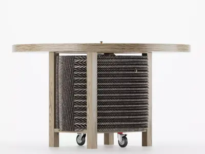 Paradise Trail Outdoor Fire Pit Table Low-poly 3D model