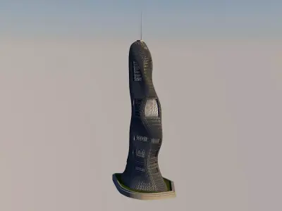 Sci-Fi Skyscraper 3D model