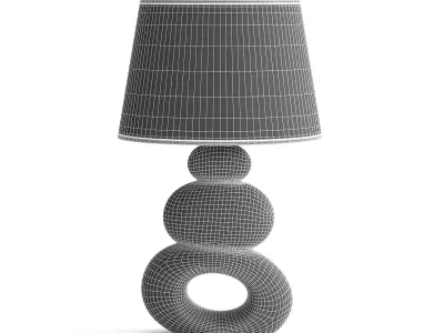 Black Table Lamp 3D model 2