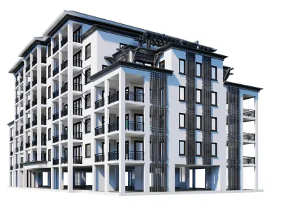 Building 3D Model apartment 3D model purchase