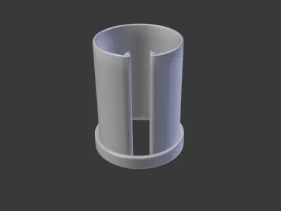 Cylinder Light Low-poly 3D model