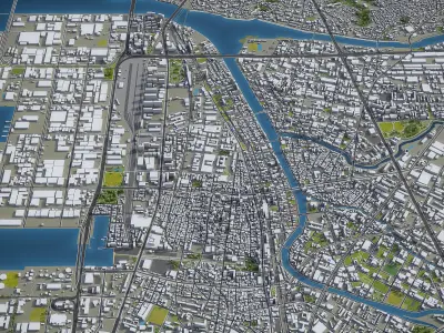 Fukuoka - Kitakyushu 3D Model Pack