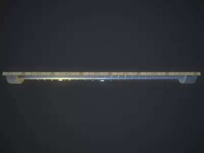 Old dusty office lamp Low-poly 3D model