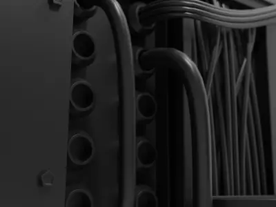 CyberPunk Tractor High Poly model 3D model