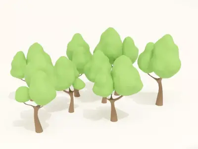 tree cartoon 3D model