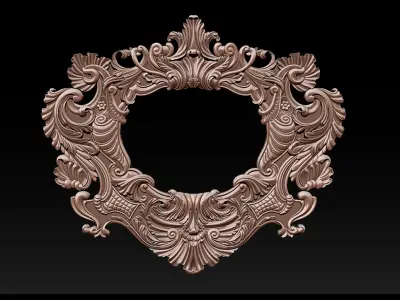 3D Frame - Wood Carving STL Model for CNC Router 3D print model get
