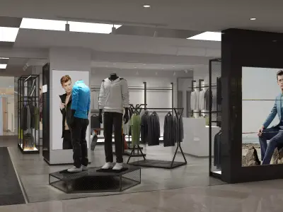 Clothing Store 01 3D model