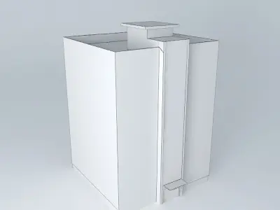 Residential Building Socialistic Style Low-poly 3D model