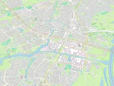 Cityscape Zwolle Netherlands 3D model