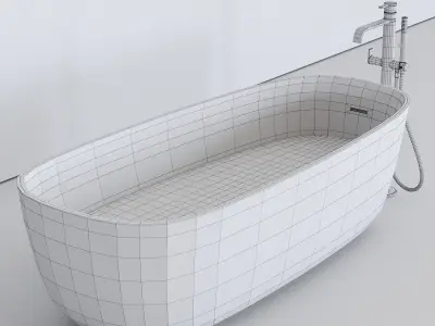 Disenia River Bathtub Low-poly 3D model