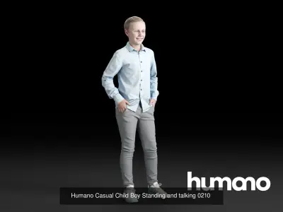 Humano 5-Pack - PEOPLE - HOME - FAMILLY - 5x 3D models 02D