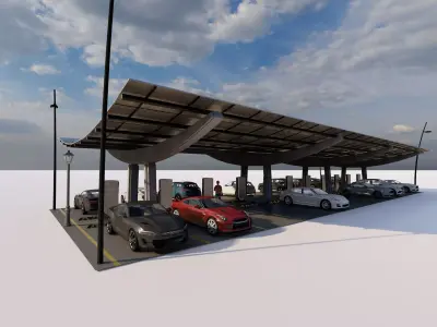 Charging station -Electric station 3D model